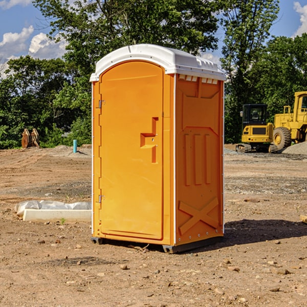 how often are the portable restrooms cleaned and serviced during a rental period in Owenton